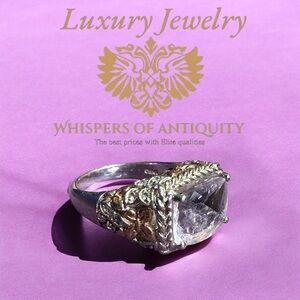 VICTORIA WIECK 24k Gold Over Palladium Sterling Silver Ring